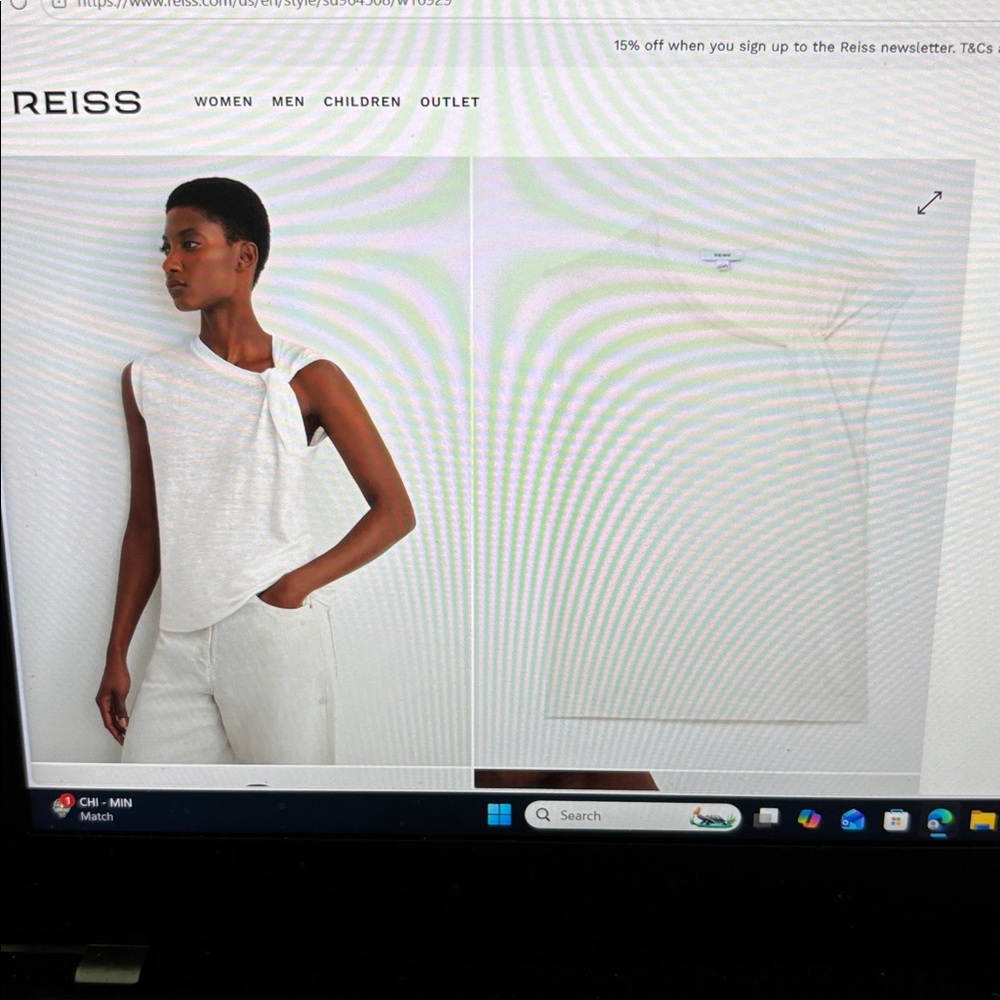 Reiss Linen Twist Detail Shirt